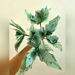 4pcs Sparkling Green Leaf Accent